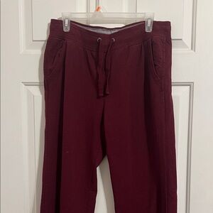 Burgundy Drawstring Pants